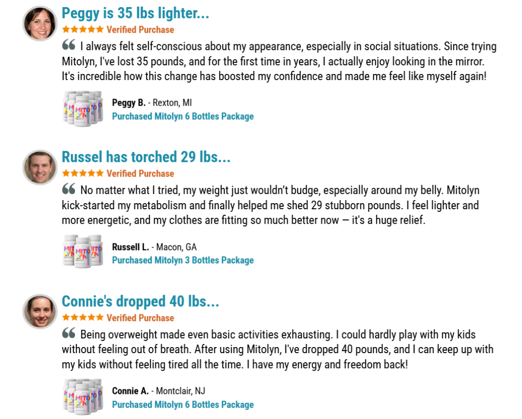Real Mitolyn user reviews and testimonials
