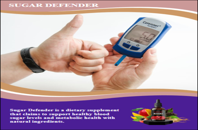 Sugar Defender is a dietary supplement with natural ingredients