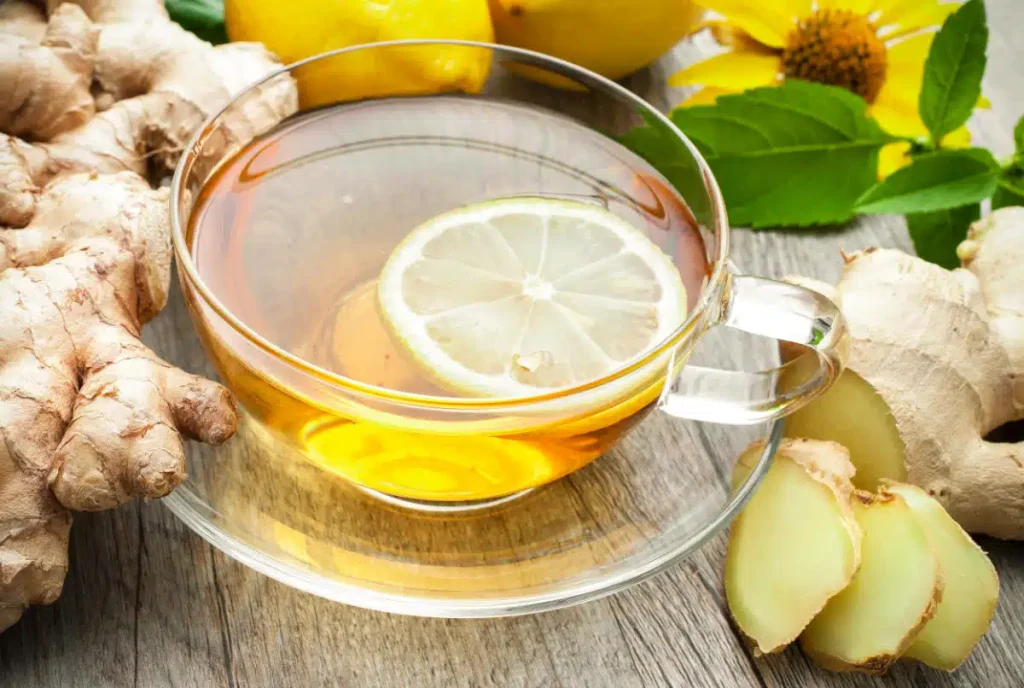 Ginger tea for metabolism boost and natural fat burning