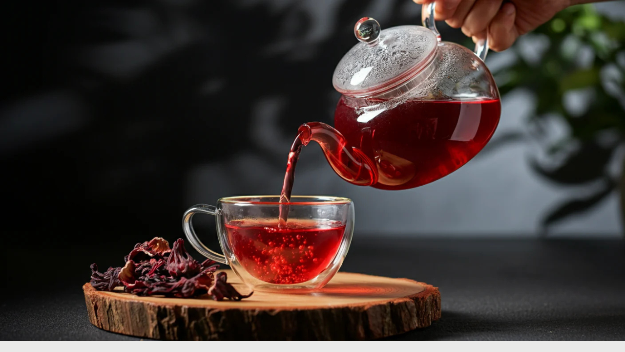 Hibiscus tea for detox and fat burning